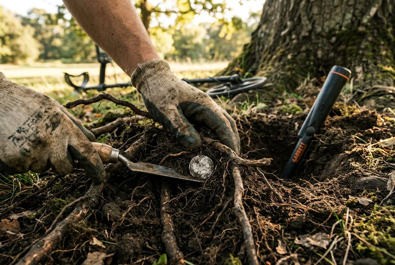 How to Safely Extract Targets from Mature Tree Root Systems for Metal Detecting Around Tree Roots